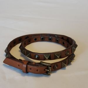 ASH STUDDED LEATHER BRACELET